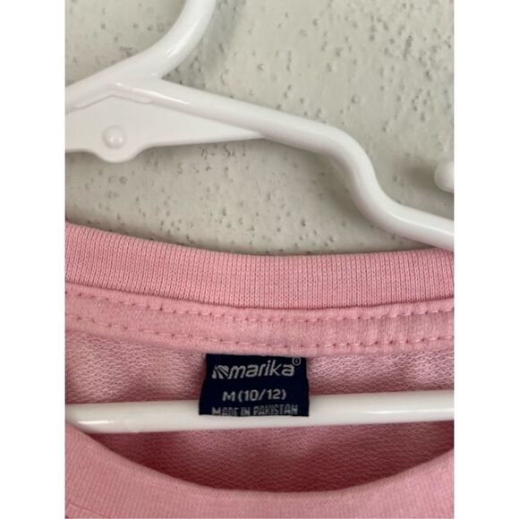 Marika Girl Pink Sweatshirt&Short Set, Size M((10/12) MSRP $36 - Picture 7 of 9
